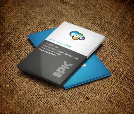 business card design for EPIC