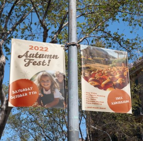 outdoor signage for the 2023 Autumn Festival